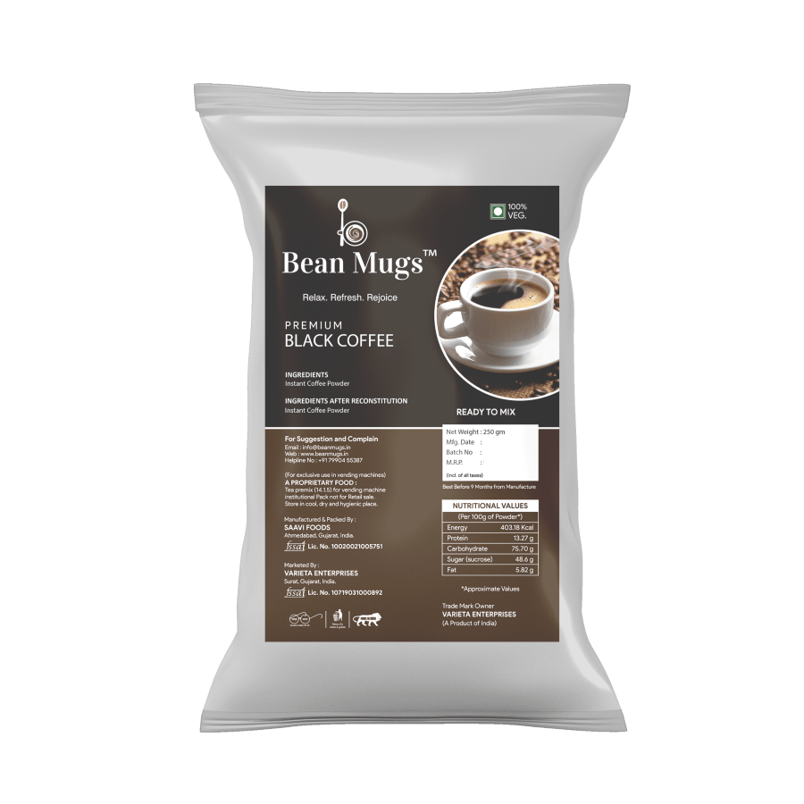 Bean Mugs Black Coffee Powder 500gm