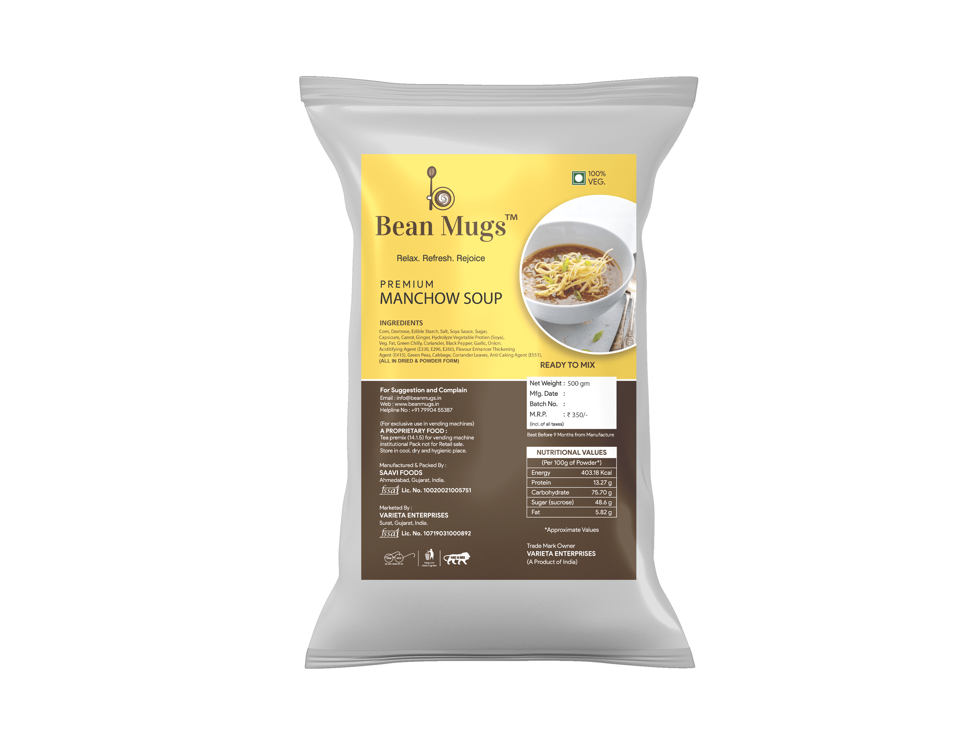 Bean Mugs Premium Manchow Soup Premix