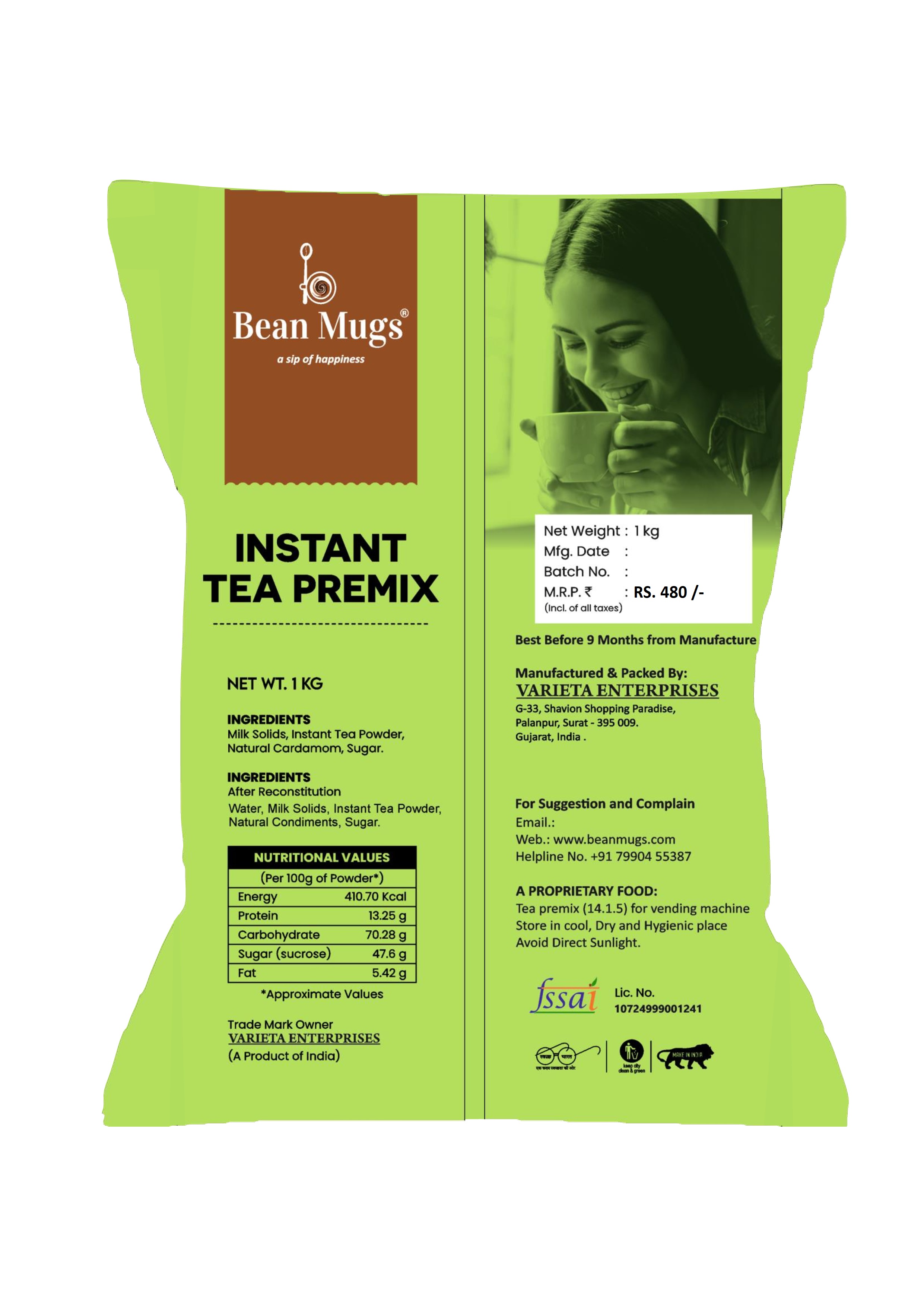 Bean Mugs Premium Lemongrass Ginger Tea Premix