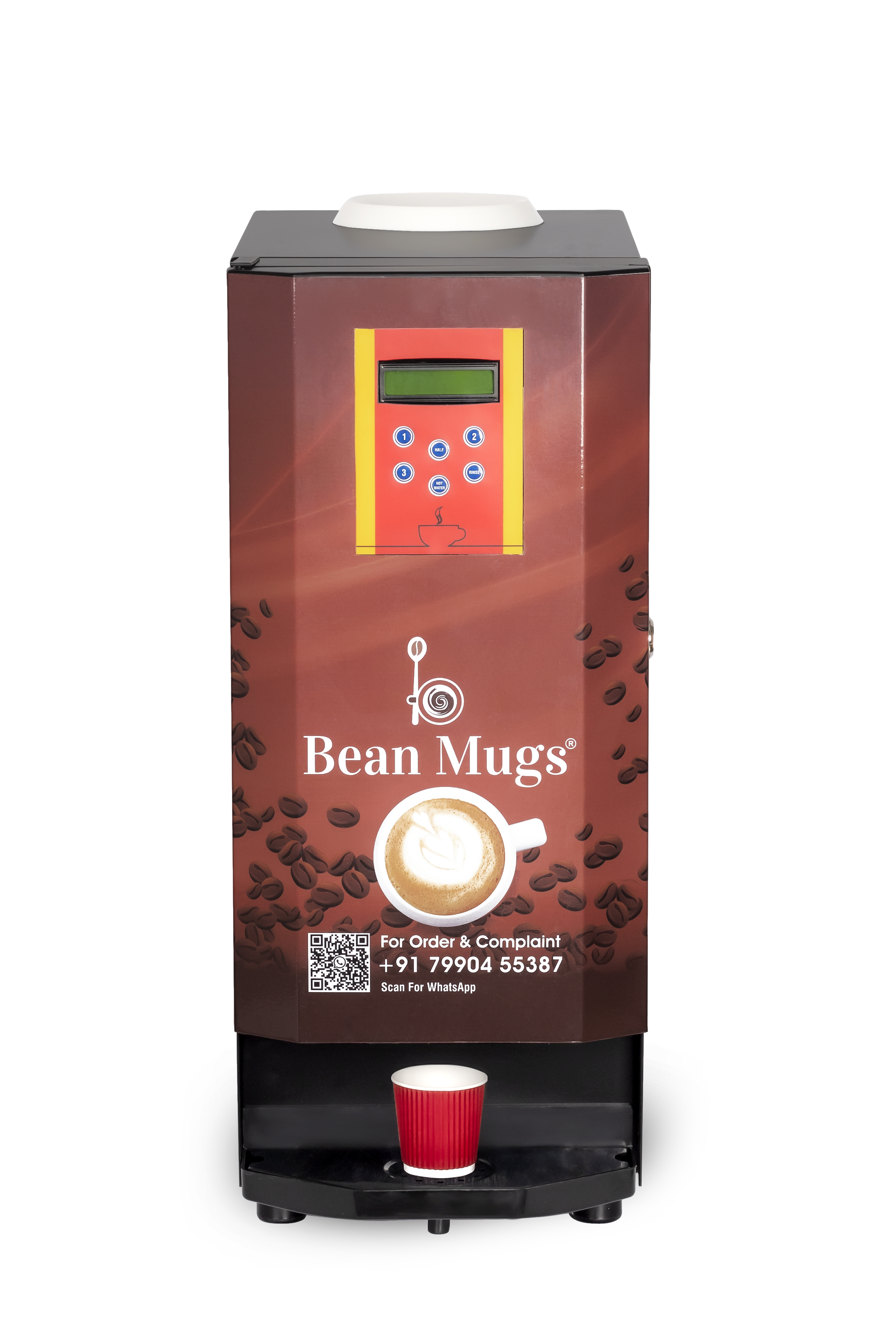 BEAN MUGS TRIO 3 OPTION PREMIX VENDING MACHINE
