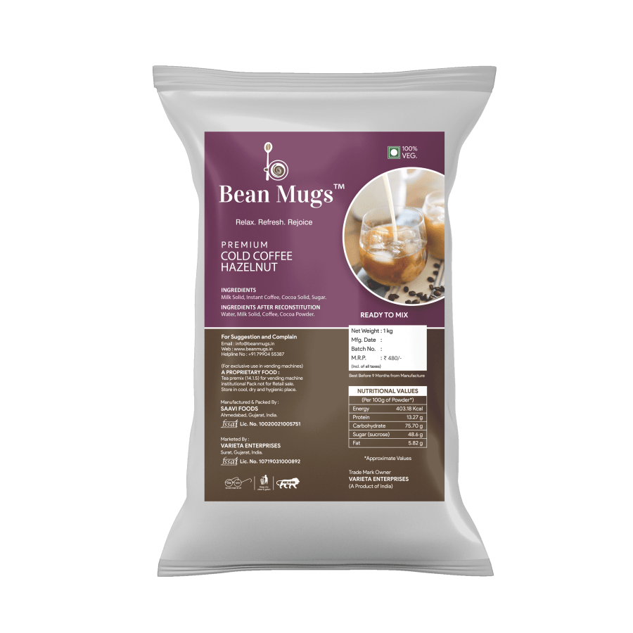 Bean Mugs Gold Hazelnut Coffee Premix