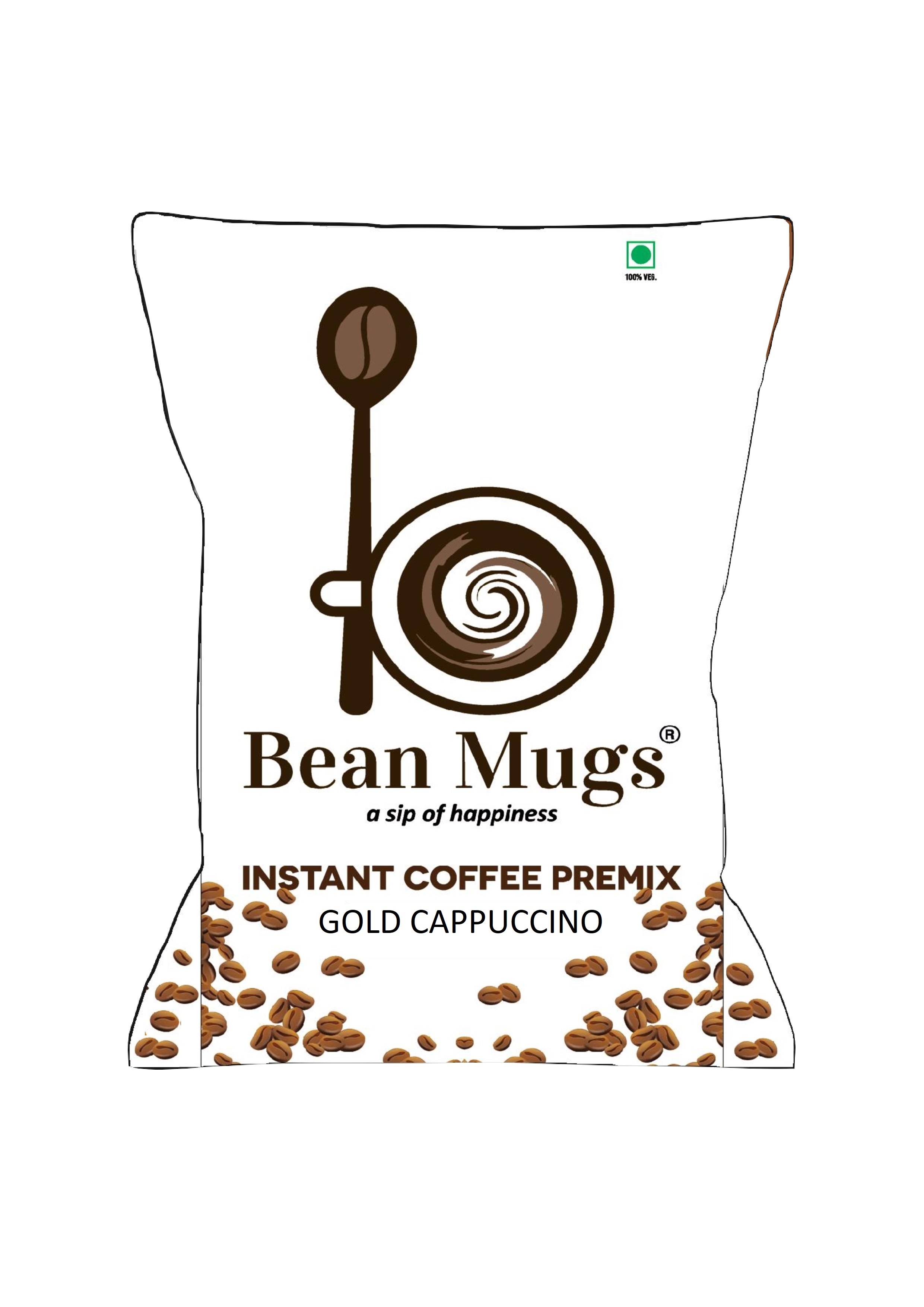 Bean Mugs Gold Cappuccino Coffee Premix