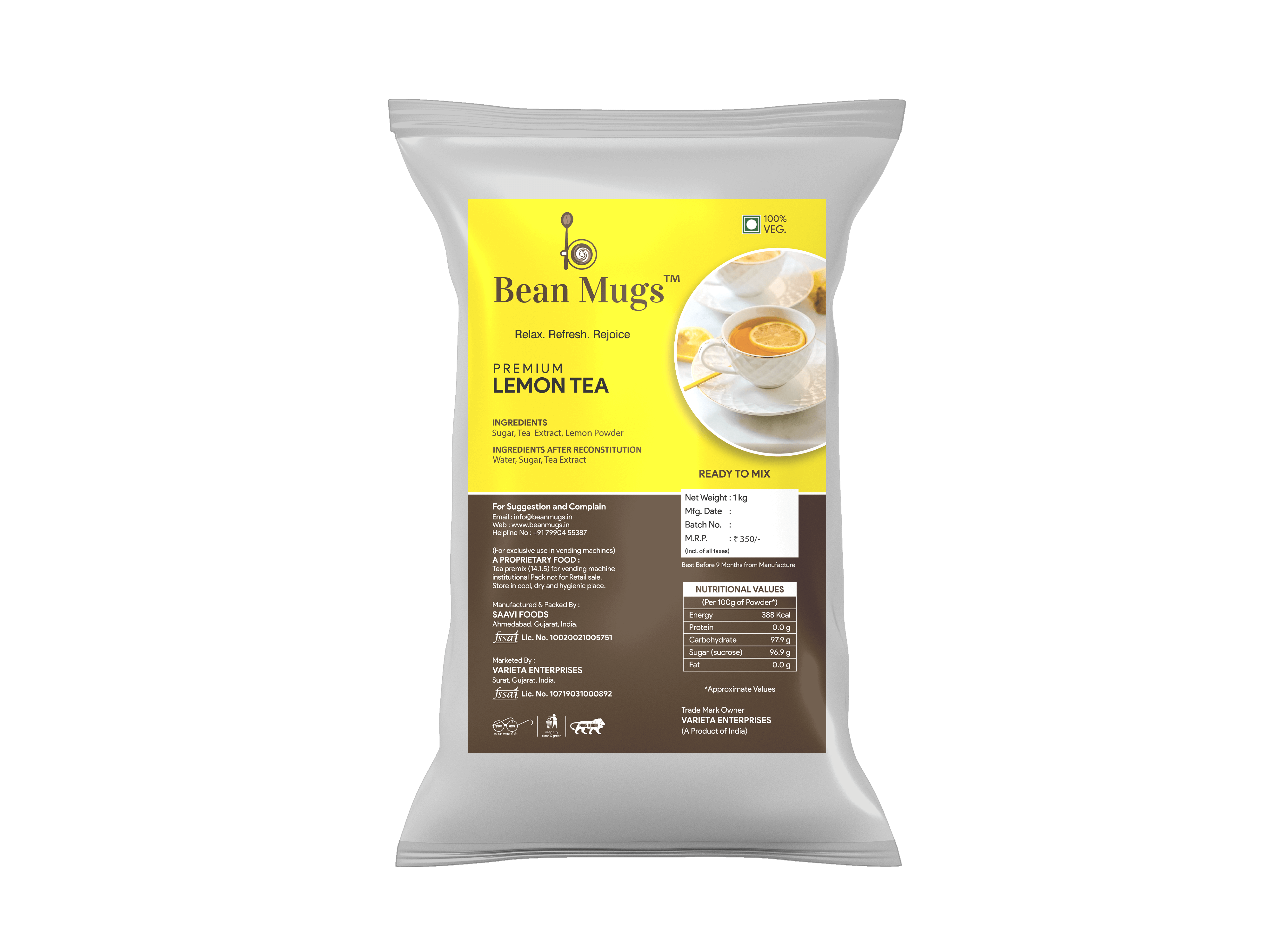 Bean Mugs Premium Lemon Tea Premix