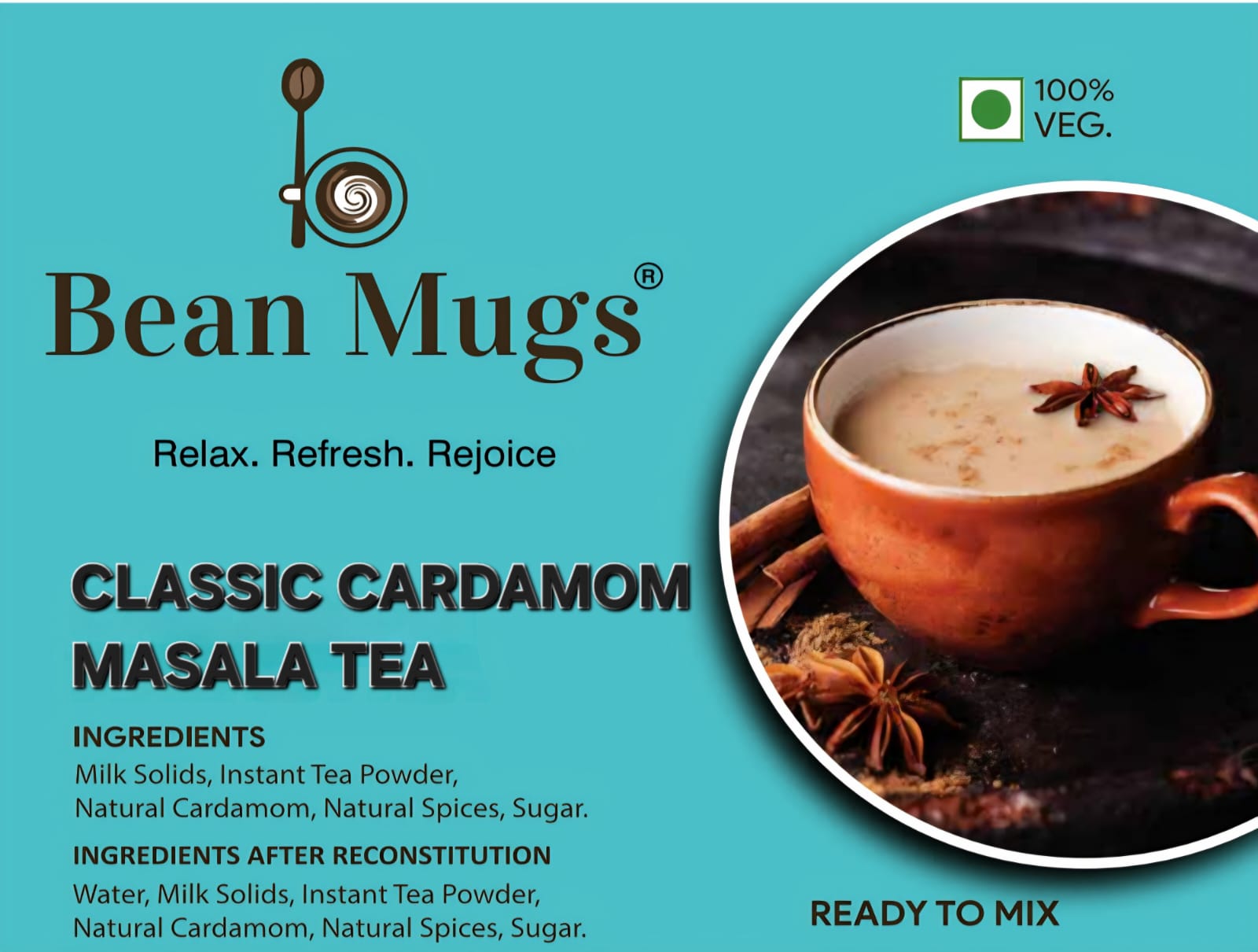 Bean Mugs Classic Cardamom Masala Tea Premix