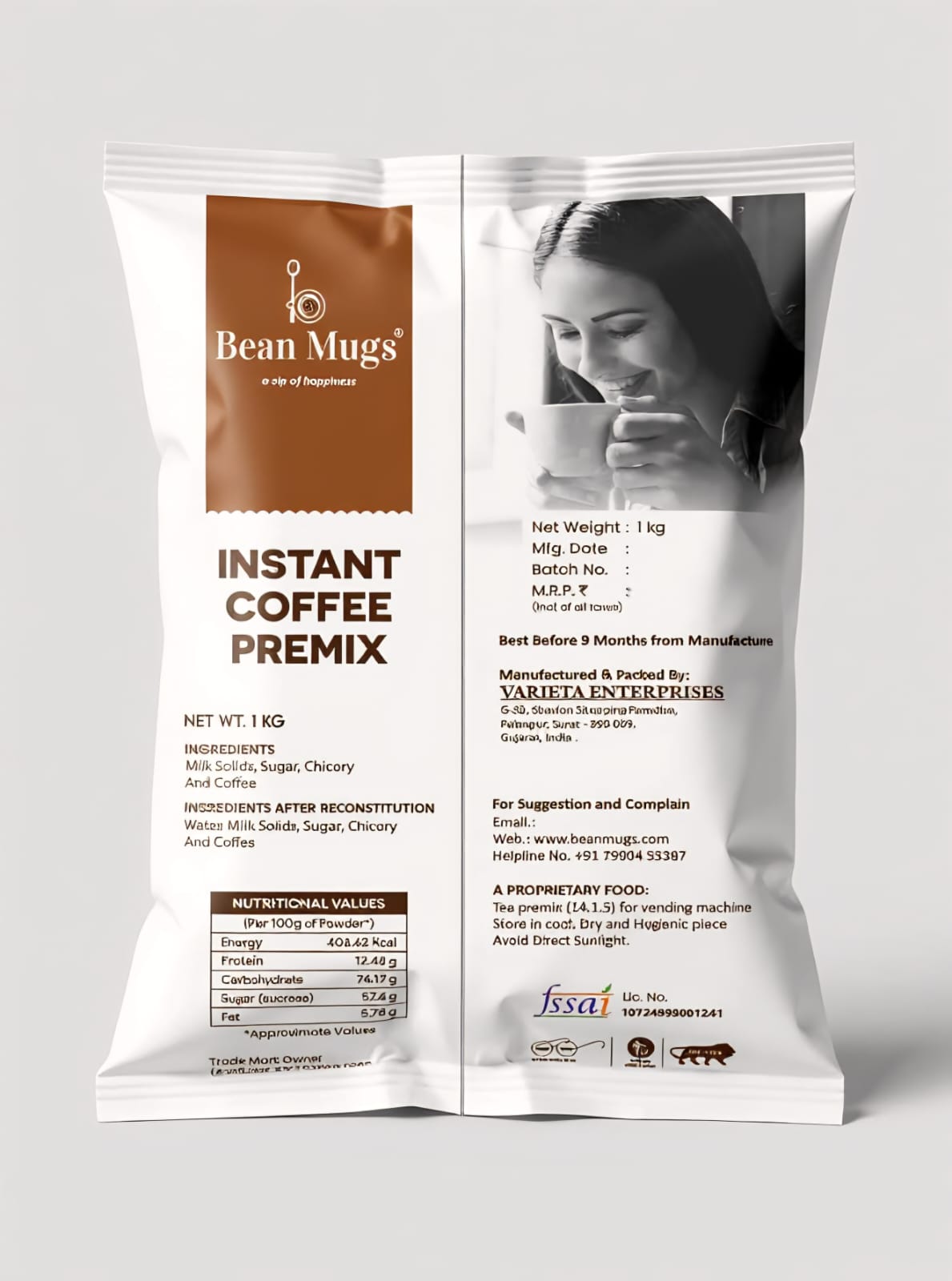 BEAN MUG LOW SUGAR COFFEE PREMIX