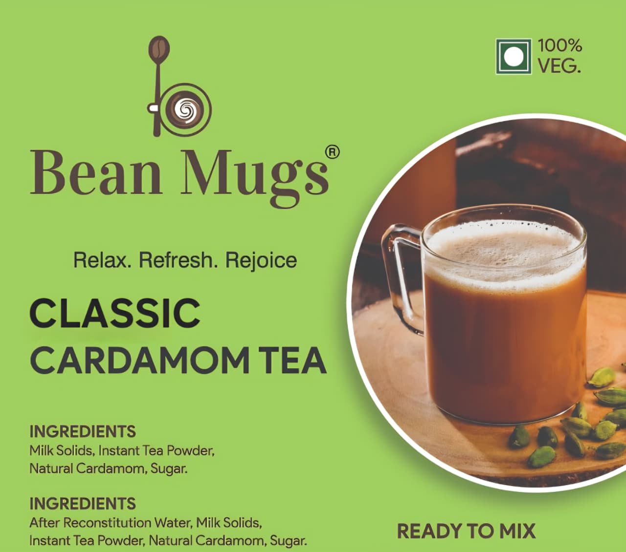Bean Mugs Classic Cardamom Tea Premix 1kg