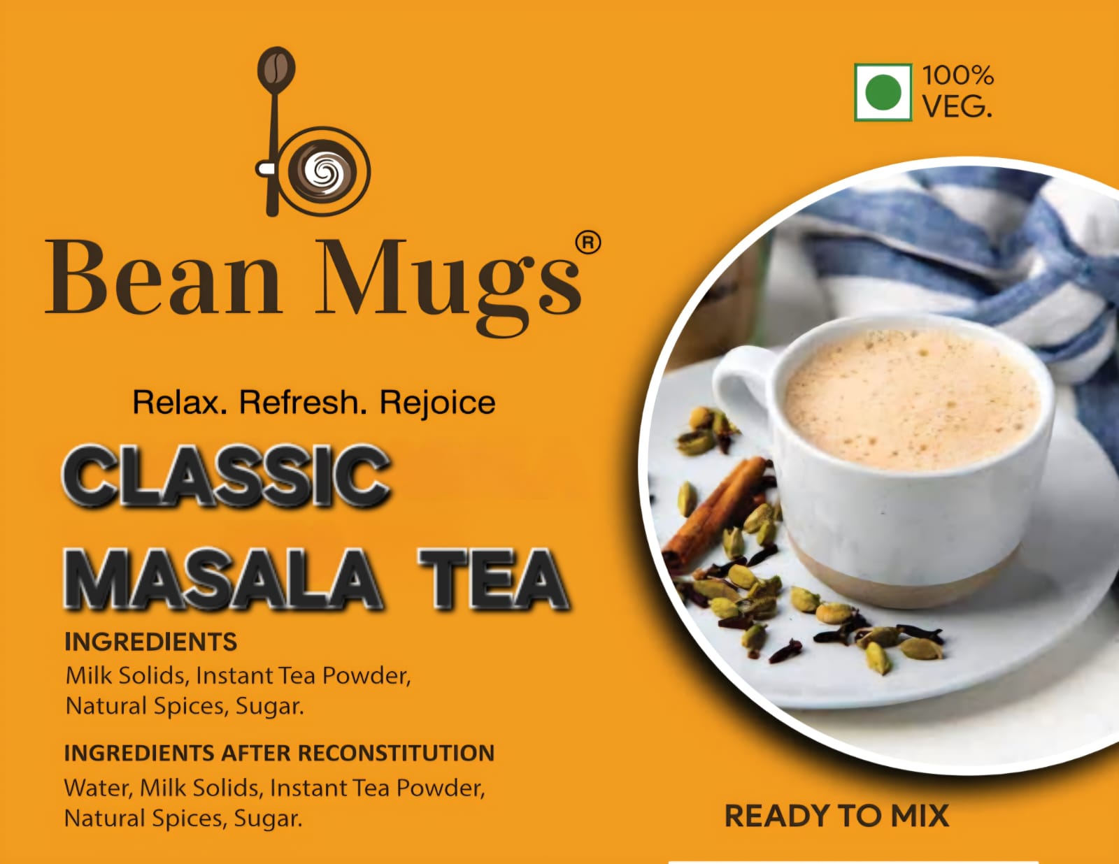 Bean Mugs Classic Masala Tea Premix 1kg