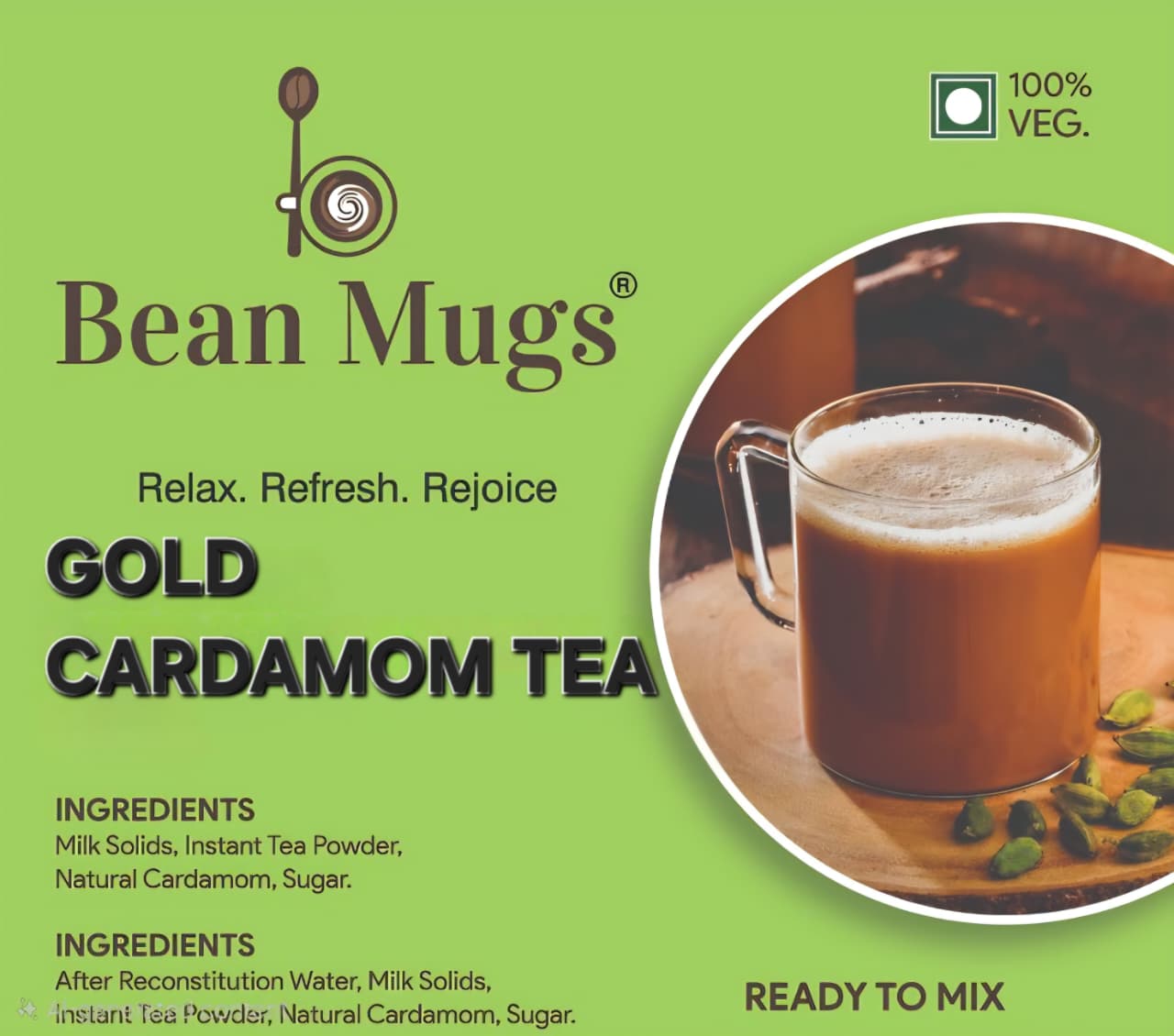 Bean Mugs Gold Cardamom Tea Premix 1kg